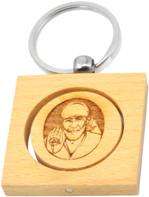 

Faynci Shirdiwale Saibaba Engraved Handcrafted Wooden Key Chain
