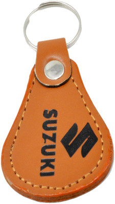 

Faynci Genuine Suzuki Brown Leather Key Chain