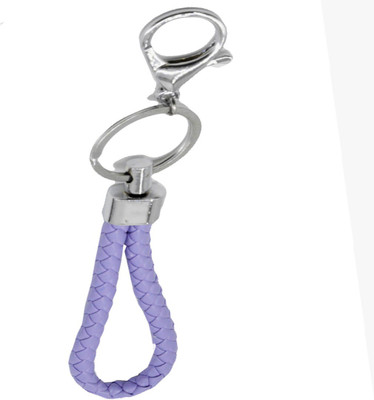 

Faynci Braided Leather Cord Metal Purple Key Chain