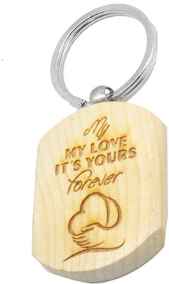 

Faynci My Loves its Yours Forever Engraved Handcrafted Wooden Key Chain
