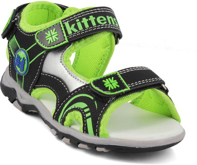 

KITTENS Boys Velcro Flats(Black