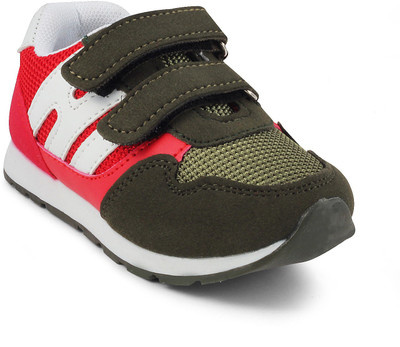 

KITTENS Boys Velcro Running Shoes(Green, Pink