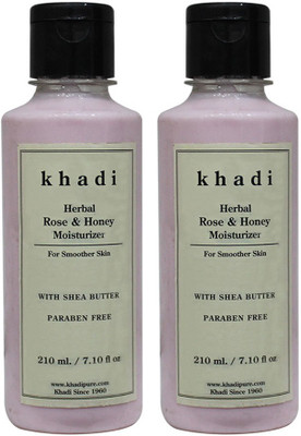 

Khadi Herbal Rose & Honey Moisturizer with Sheabutter SLS-Paraben Free(420 ml)