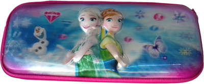 

kidoz kingdom KK-FRZ FROZEN 3D Art Plastic Pencil Box(Set of 1, Pink)