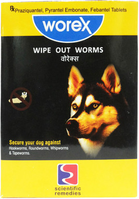 

scientific remedies Worex wipe out worms 4*10tabs Pet Dewormer(dogs)