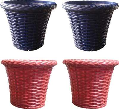 

SHOPTICO Plant pots Plant Container Set(Pack of 4, Plastic)