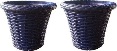 

SHOPTICO Plant pots Plant Container Set(Pack of 2, Plastic)