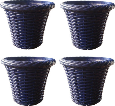 

SHOPTICO Plant pots Plant Container Set(Pack of 4, Plastic)