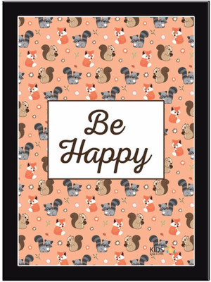 

Be Happy Paper Print(11.69 inch X 8.27 inch, Framed)