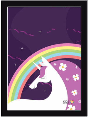 

Unicorn-Purple Paper Print(11.69 inch X 8.27 inch, Framed)