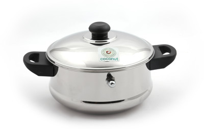 

Coconut Milk Boiler Pot 2 L with Lid(Stainless Steel, Induction Bottom), Silver