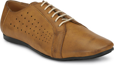 

El Paso Men's Tan Artificial Leather Lace Up Comfort Casual Shoes Casuals For Men(Tan
