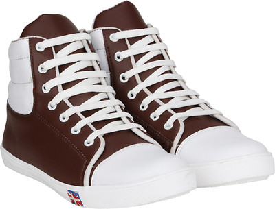 

Kraasa Sneakers For Men(White, Brown, Brown & white