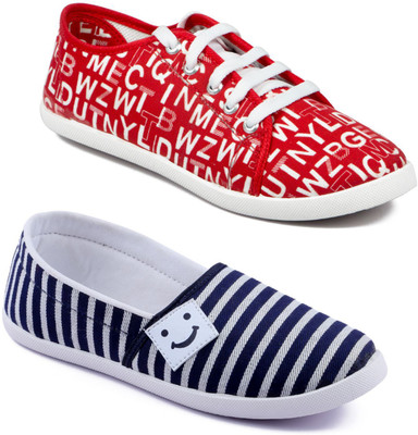 

Asian Women's Combo pack of 2 casual shoes Sneakers For Women(Multicolor