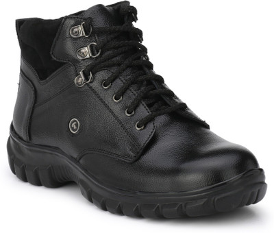 

Fashion Tree Timberwood Genuine Leather Safety Shoe With Steel Toe For Men (TWLT1) Boots For Men(Black