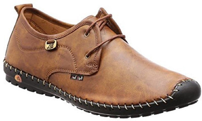 GTB Stylish Casual Loafers For Men's Casuals For Men(Tan, White