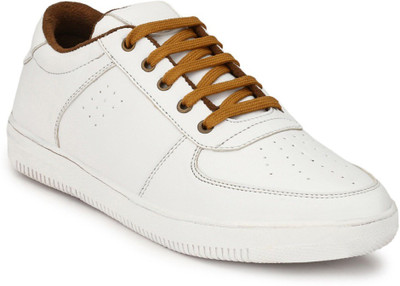 

Peponi ARTIFICIAL Leather Sports Casual Sneaker Shoes Casuals For Men(White