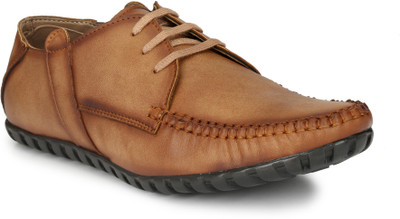 

El Paso Men's Beige Artificial Leather Lace Up Comfort Casual Shoes Outdoors For Men(Beige, Brown