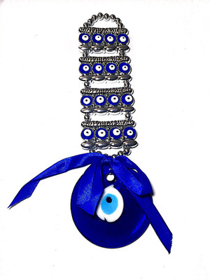 

Numeroastro Feng Shui Hanging Evil Eye For Good Luck For Homes & Cars. Decorative Showpiece - 20 cm(Acrylic, Plastic, Multicolor)