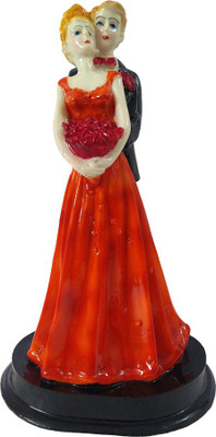 

FABZONE Valentine Romantic Love couple Statue - Handicraft Decorative Home Interior & Table Décor Figurine Gift item Decorative Showpiece - 22 cm(Polyresin, Multicolor)
