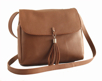 

Gripp Women Casual Brown Genuine Leather Sling Bag