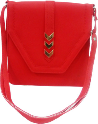 

Panache Women Casual Red Leatherette Sling Bag