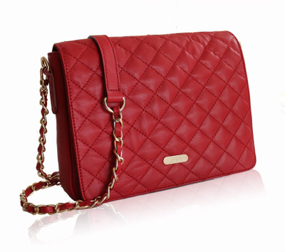 

Gripp Women Evening/Party Red Genuine Leather Sling Bag