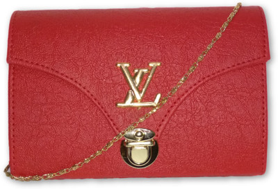 

Rapidcostore Girls Evening/Party Red PU Sling Bag