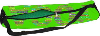 

Orgner Poly Canvas Printed yoga mat Covers. Design : Yoga Multicolor text graphic Yoga Mat Bag(Multicolor, Backpack)
