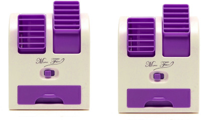 

FKU Mini Fragrance Air Conditioner Set Of 2 Mini Fragrance Air Conditioner USB Fan(Purple)