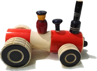 

Crafts India Handcrafted Wooden Farming Tractor push toy(Multicolor)