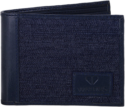 

Walrus Men Blue Genuine Leather Wallet(6 Card Slots)
