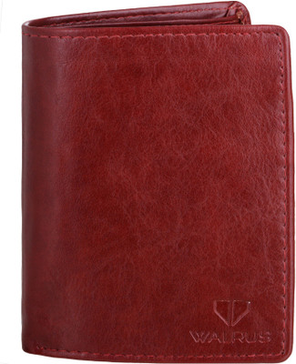 

Walrus Men Red Genuine Leather Wallet(8 Card Slots)