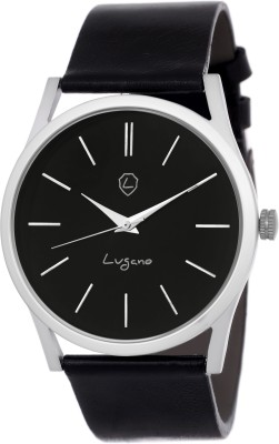 Lugano LG 1103 Exclusive Black Slim Series Watch  - For Men   Watches  (Lugano)