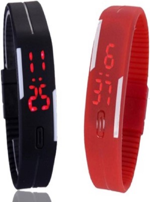 RKINSO LED2PM-IIK Collection Rubber Magnet Led Set Of 2 Watch - For Men & Women Watch  - For Boys & Girls   Watches  (rkinso)
