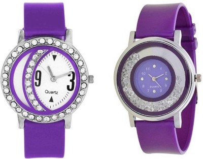 RJL Analogue Round Dial Stylish Fancy Watch DMD moon purple + 339 DMD purple jk139 Watch  - For Girls   Watches  (RJL)