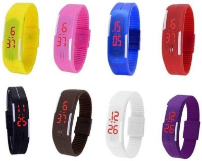 BG DHOLARIYA OPTRICA MALL Multicolour Digital Watch - Pack of 8 Watch - For Boys & Girls Multicolour Digital Watch - Pack of 8 Watch - For Boys & Girls Watch  - For Boys & Girls   Watches  (BG Dholariya)