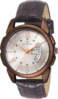 SWISSTONE BW145-SLV-BRW Watch  - For Men   Watches  (Swisstone)