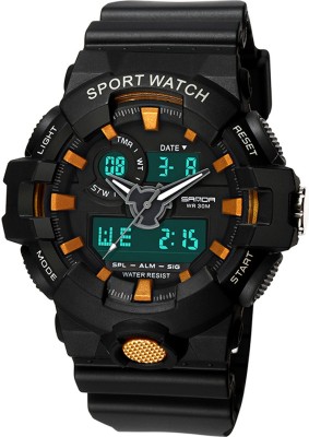 Sanda SD-799 Dual Display Shock Analog Digital Led Display Watch Watch  - For Men   Watches  (Sanda)