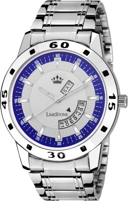 LimeStone LS2684 Free Size Day and Date Functioning Watch  - For Men   Watches  (LimeStone)