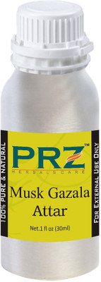 

PRZ Musk Gazala Attar For Unisex (30 ML) - Pure Natural Premium Quality Perfume (Non-Alcoholic) Floral Attar(Floral)