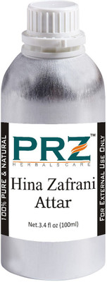 

PRZ Hina Zafrani Attar For Unisex (100 ML) - Pure Natural Premium Quality Perfume (Non-Alcoholic) Floral Attar(Floral)
