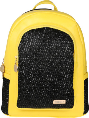 

Horra Black Yellow Dual Color Glitter Backpack 2.5 L Backpack(Black)