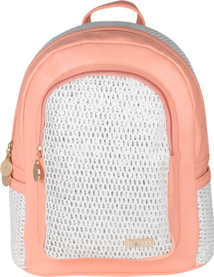 

Horra White Peach Dual Color Glitter Backpack 2.5 L Backpack(White)