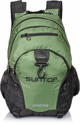 

Suntop Spectre (with Waterproof Raincover) 35 L Laptop Backpack(Black, Green), Green & black