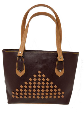 

SM Shopper Women Casual, Formal, Evening/Party Leatherette Bag/Traingle_Dark-Brown Shoulder Bag(Brown, 5 L)