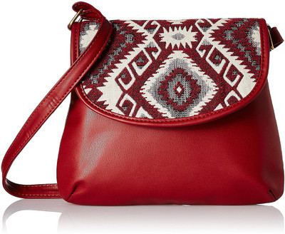 

Kanvas Katha Fashion PU sling Sling Bag(Maroon, 5 inch)