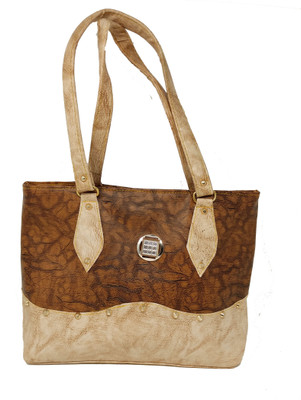 

SM Shopper Women Casual, Formal, Evening/Party Leatherette Bag/waved-Brown Shoulder Bag(Brown, 5 L)