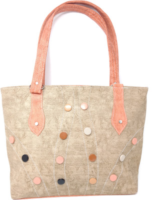 

SM Shopper Women Casual, Formal, Evening/Party Leatherette Bag/Button-brown Shoulder Bag(Beige, 5 L)