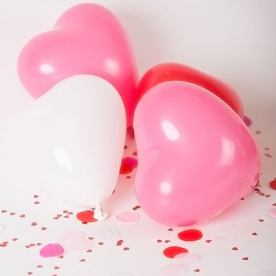 EVA Solid 0205 Balloon(Pink, White, Pack of 30)